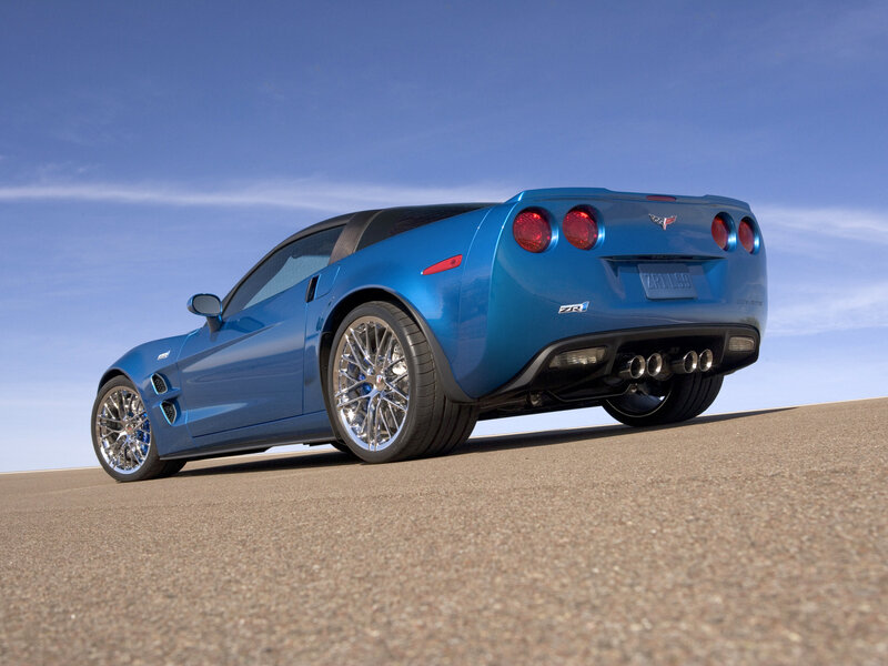 Blue Corvette Zr1 — Dramatic, Afternoon