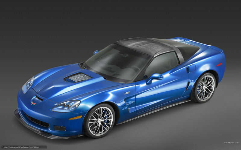 Blue Corvette Zr1 — Dramatic, Photograph