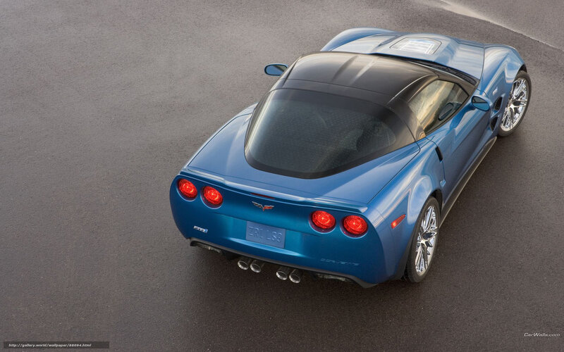 Blue Corvette ZR1 sports car