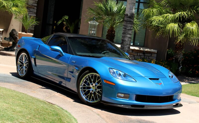 Blue Corvette Zr1 — Sunny