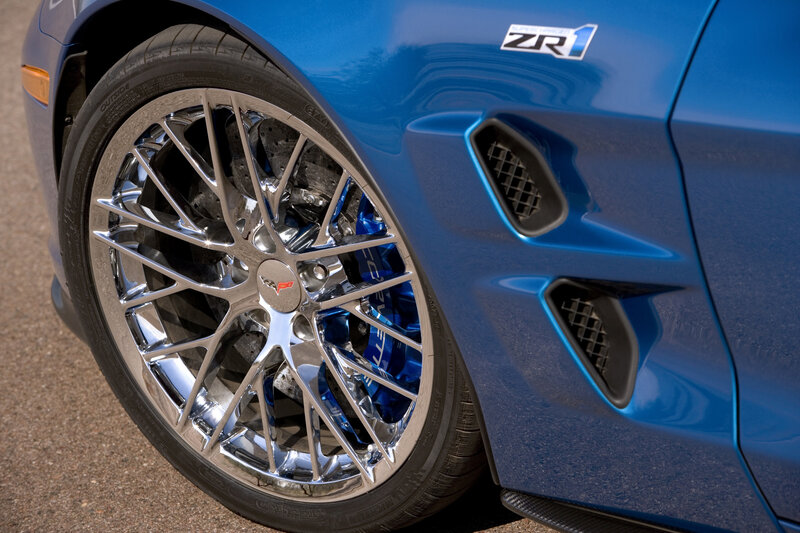 Blue Corvette ZR1 wheel