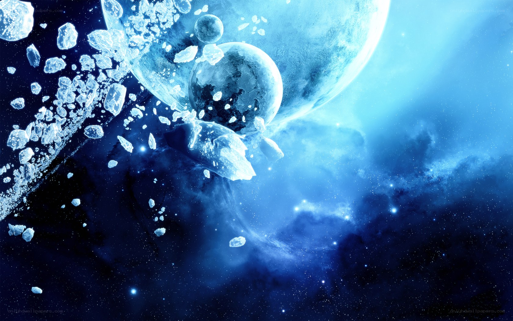 Blue cosmic collision