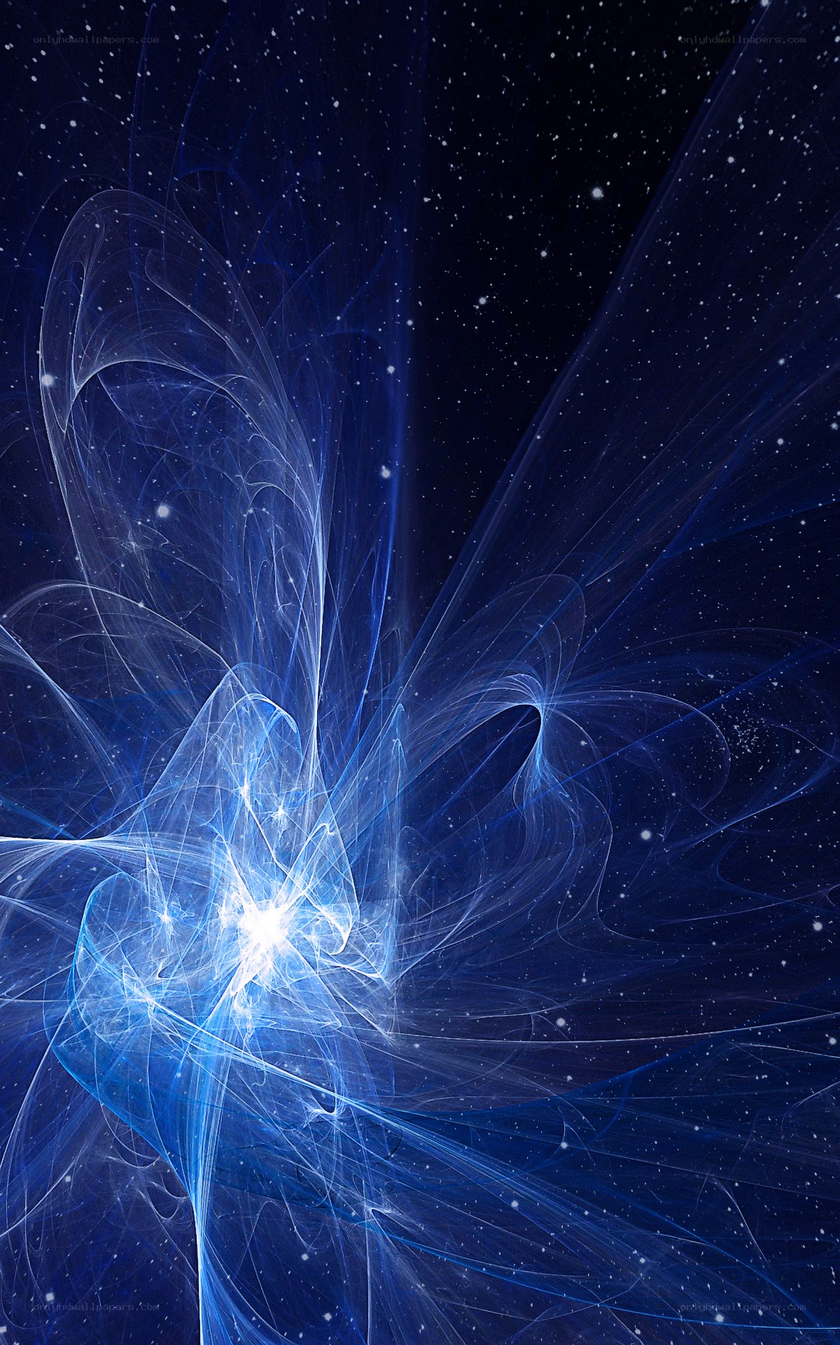Blue cosmic energy burst