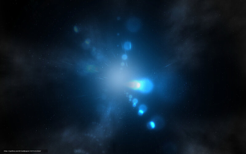 blue cosmic light burst