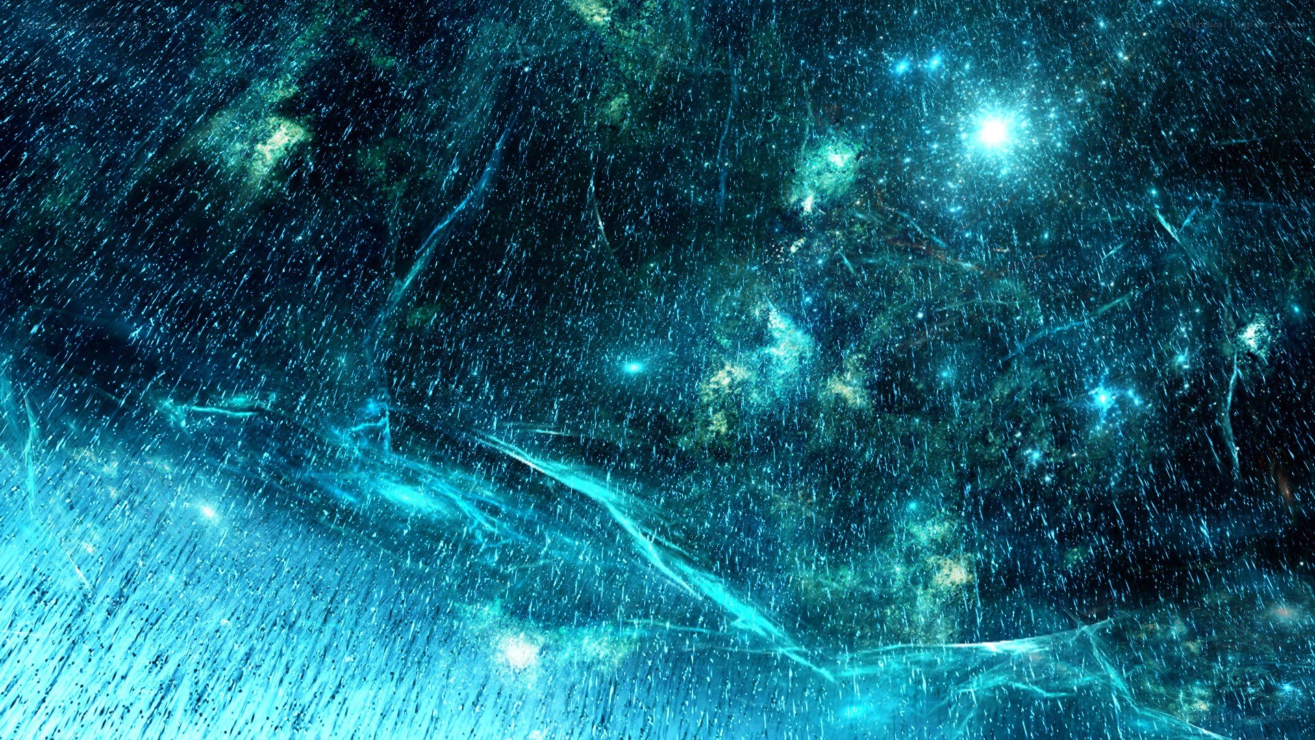 blue cosmic nebula