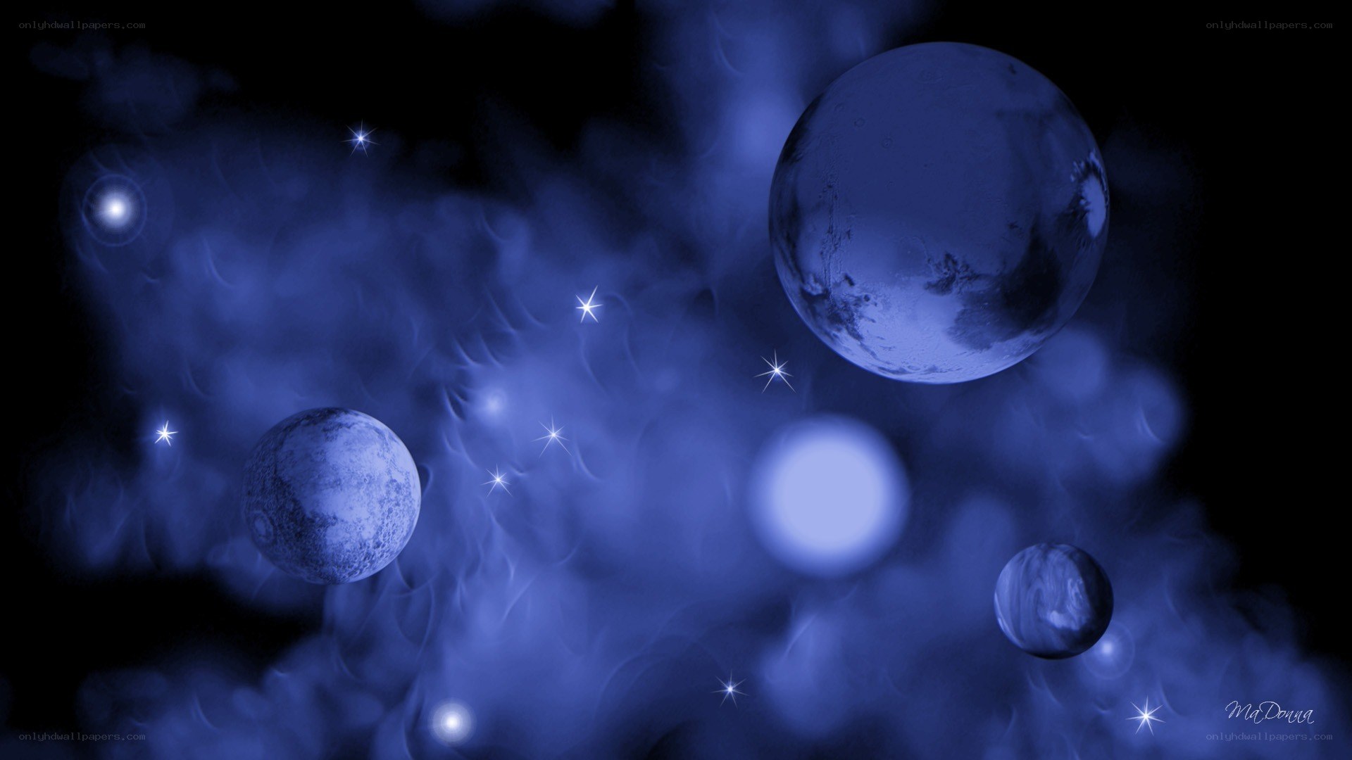 Blue cosmic planets