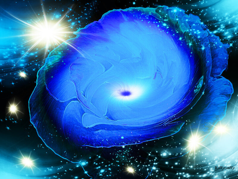 Blue Cosmic Swirl — Digital Art
