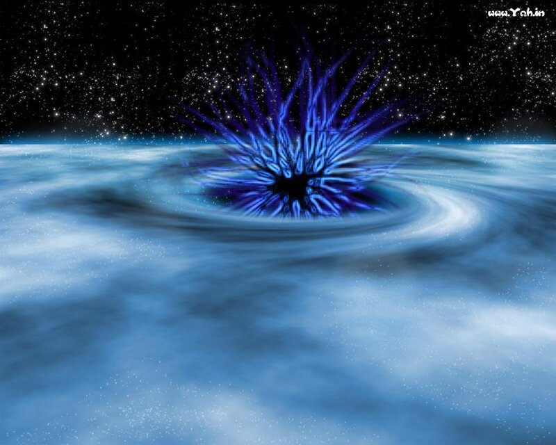 Blue cosmic vortex