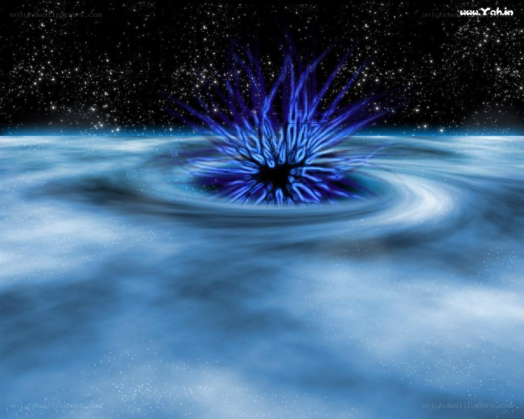 Blue cosmic vortex