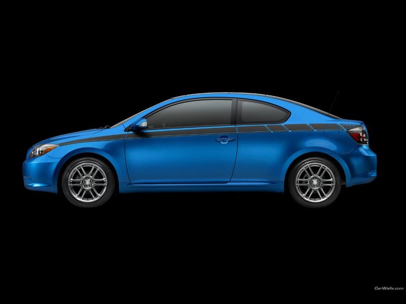 blue coupe car side view
