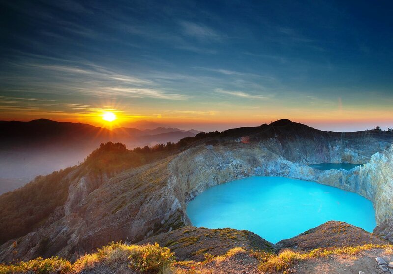 Blue Crater Lake — Dramatic
