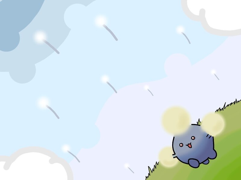 Blue Creature on Hill