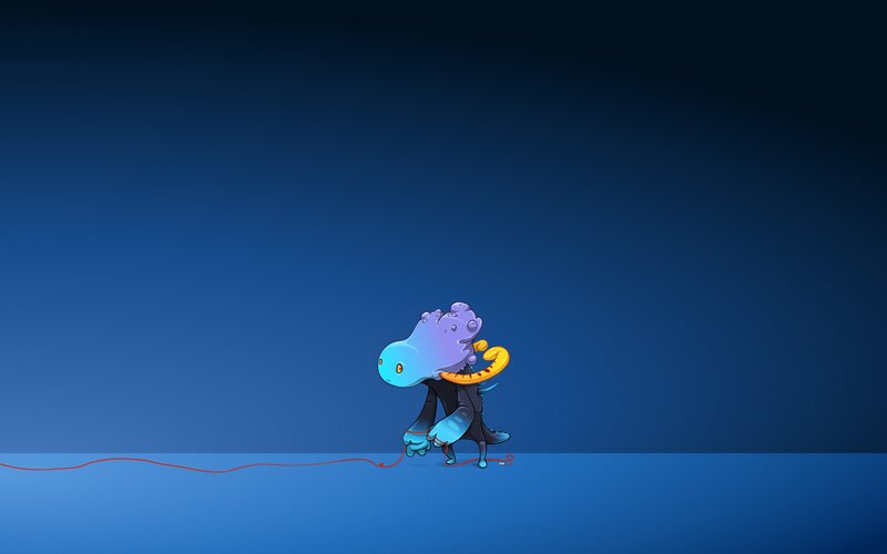 blue creature with orange ring