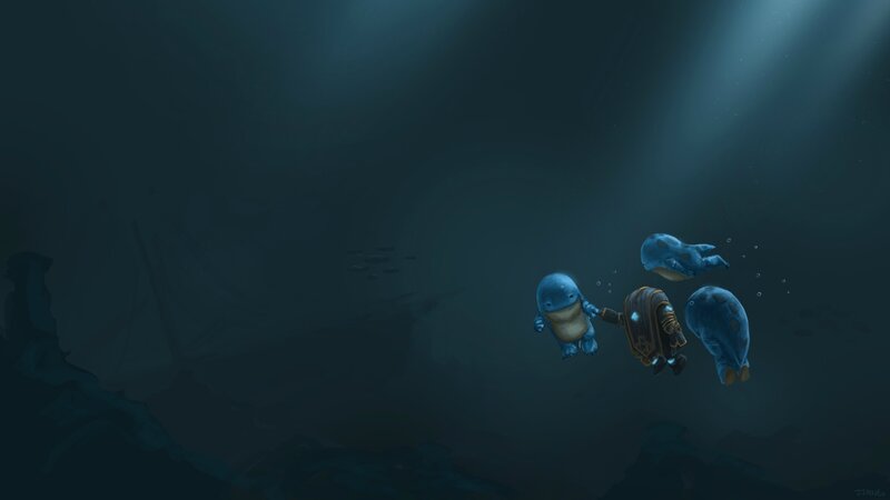 Blue Creatures Underwater