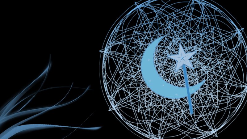 Blue Crescent and Star