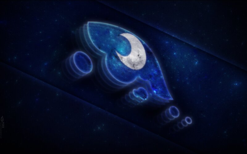 Blue Crescent Moon Symbol