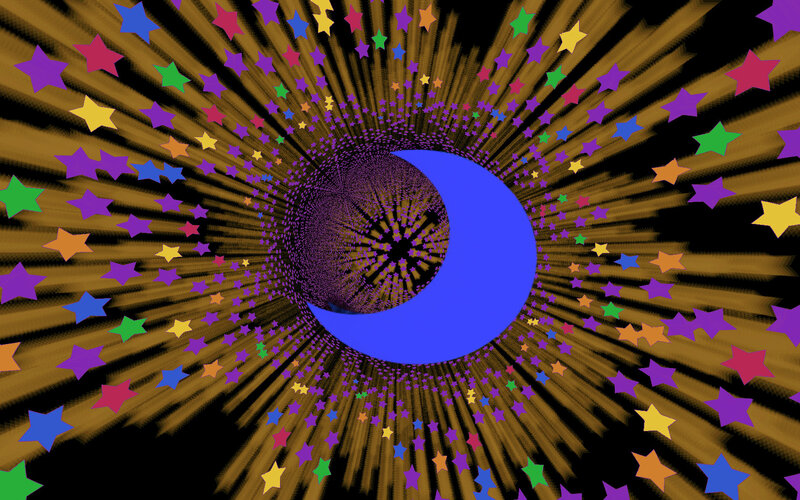 Blue Crescent Moon Tunnel