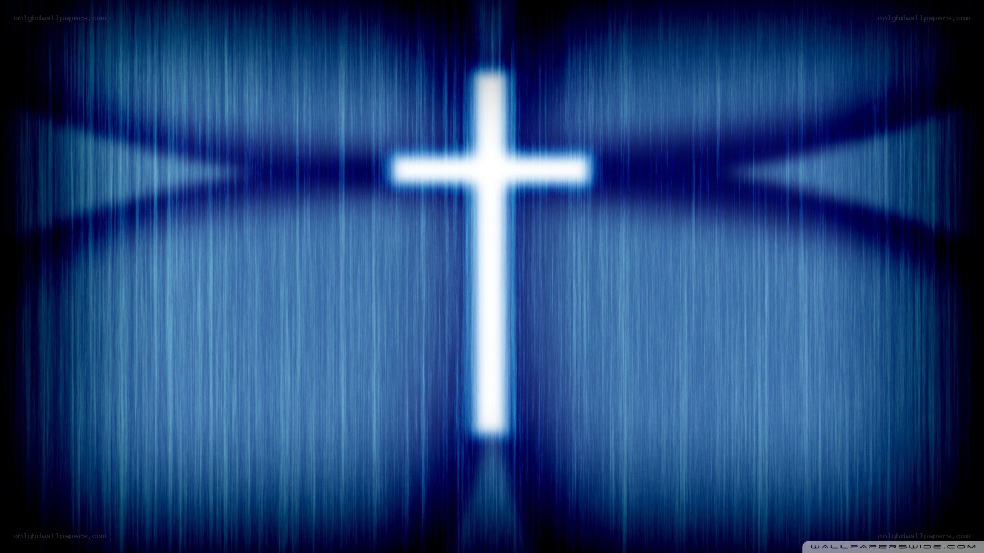 Blue cross with light effect