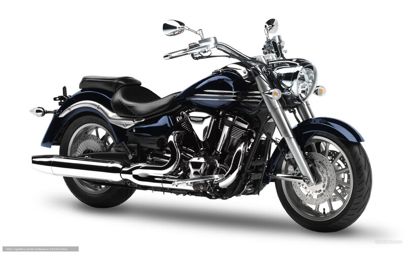 Blue Cruiser Motorcycle — Black, Neutral, Photograph