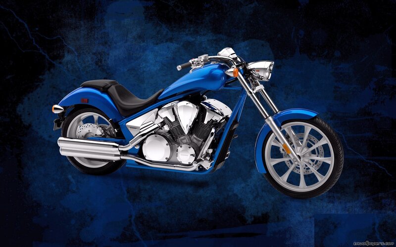Blue Cruiser Motorcycle — Dramatic
