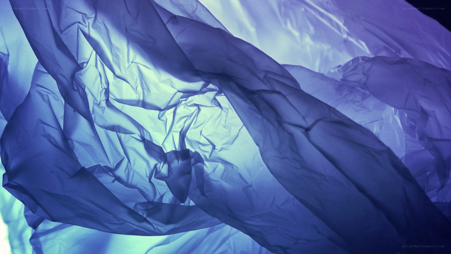 blue crumpled fabric texture