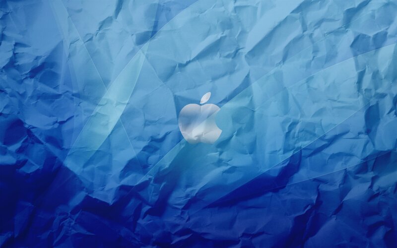blue crumpled paper background
