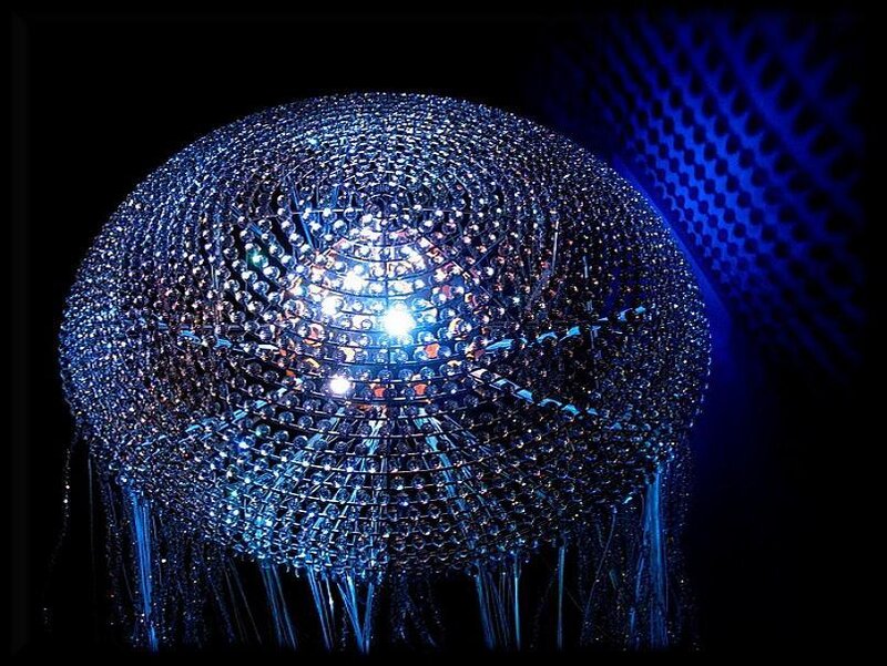 Blue Crystal Chandelier