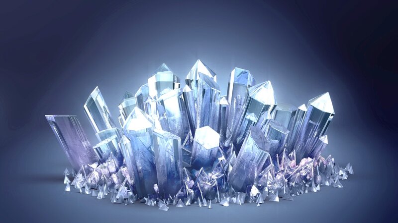blue crystal cluster