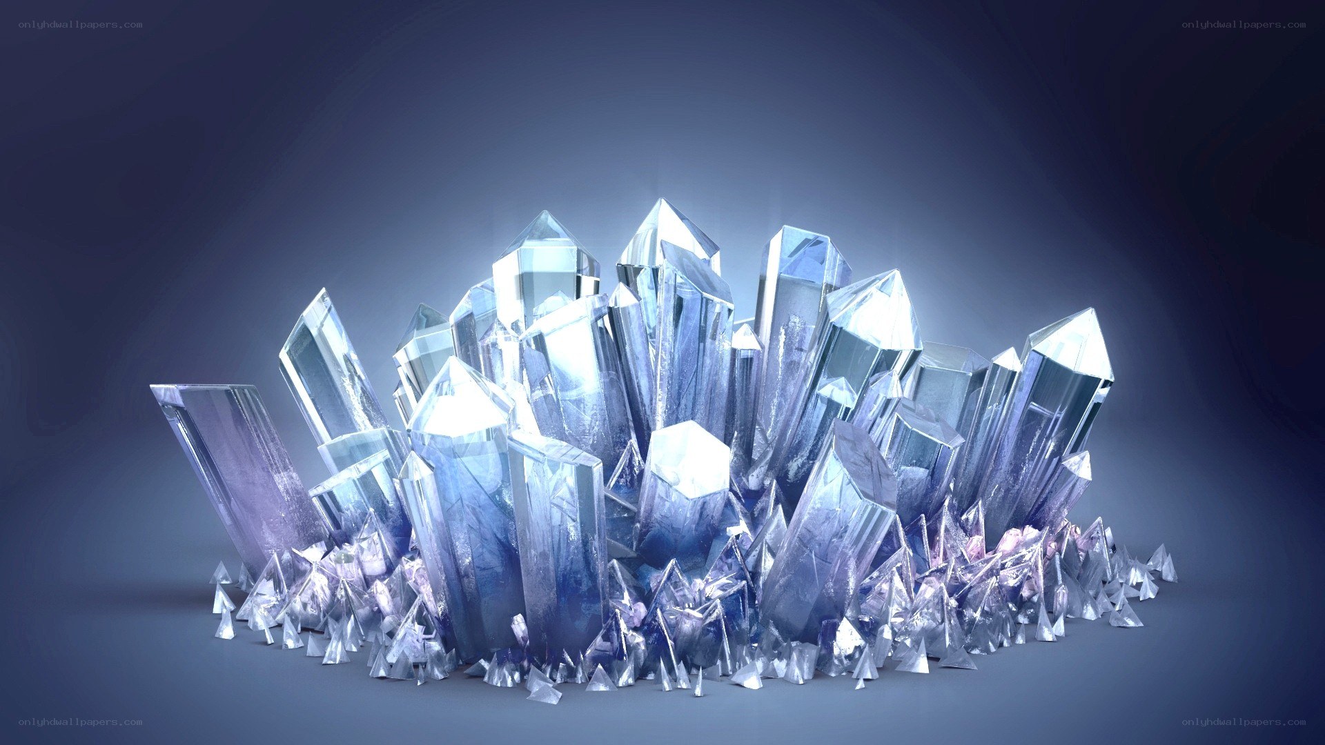 blue crystal cluster