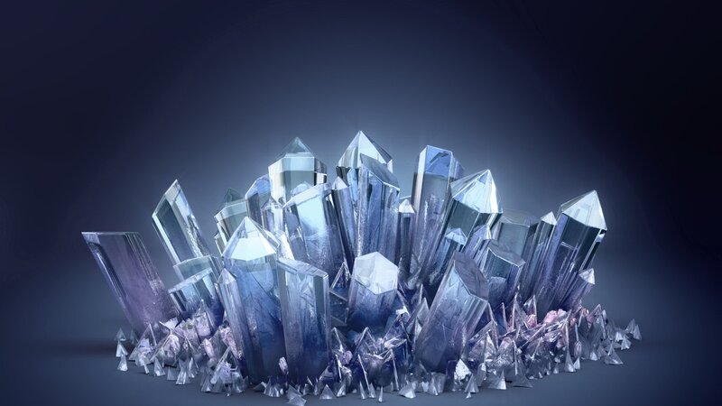 blue crystal cluster