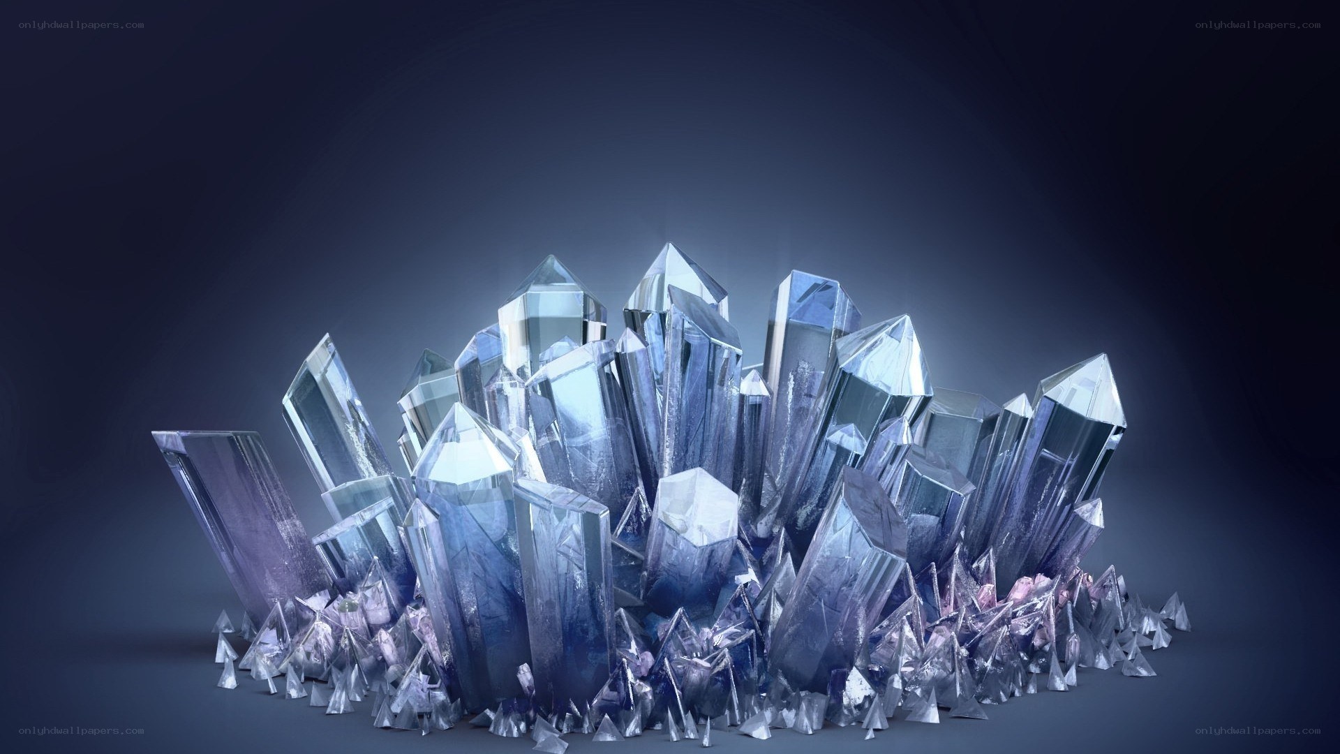 blue crystal cluster