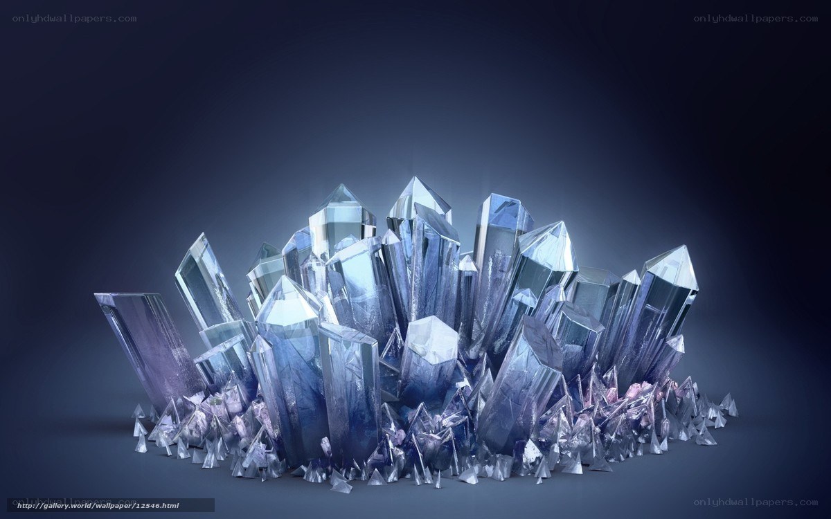 Blue crystal cluster