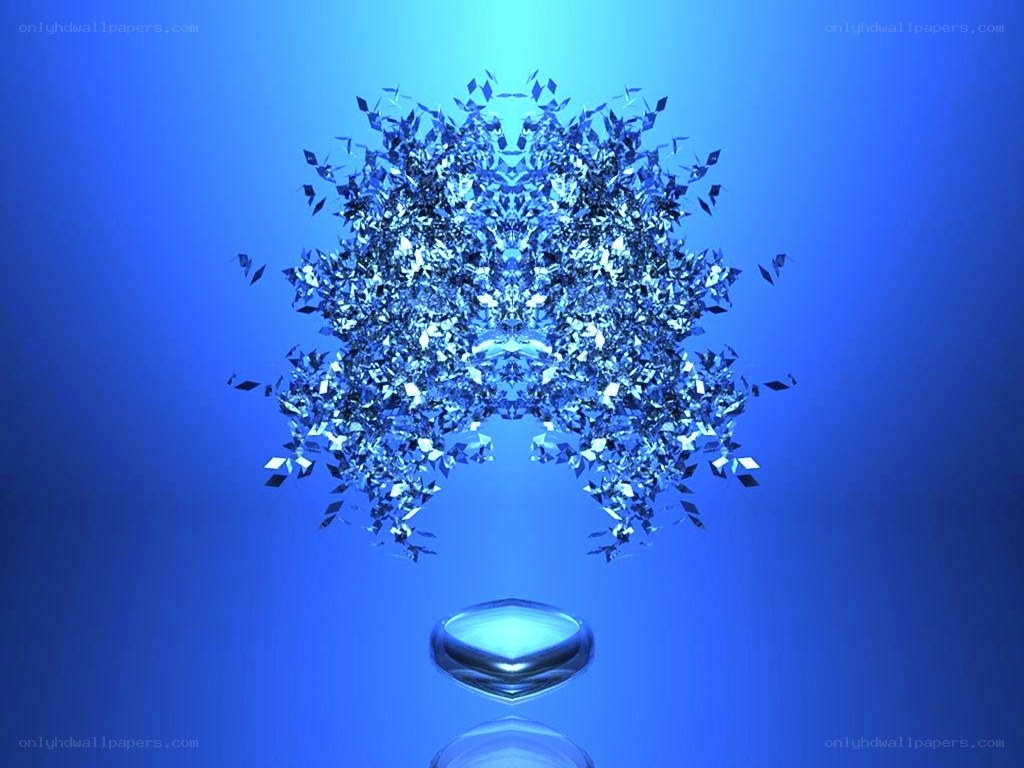 blue crystal explosion