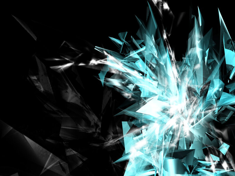Blue Crystal Explosion — Cyan