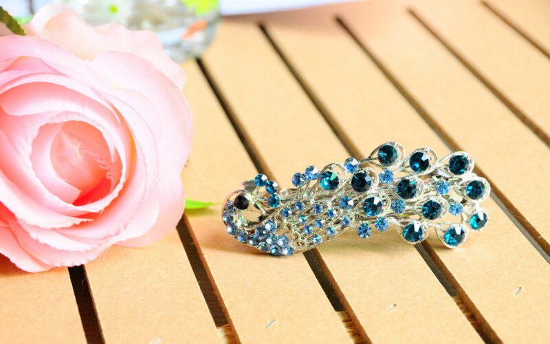 Blue Crystal Hair Clip
