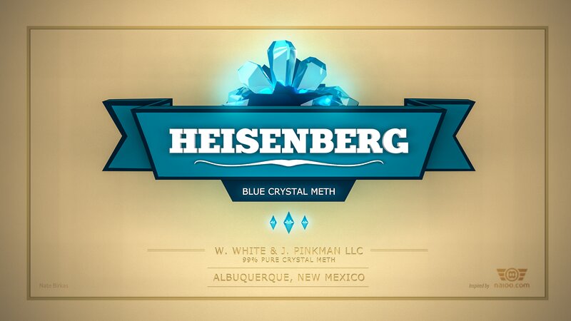 Blue Crystal Meth Logo — Dramatic