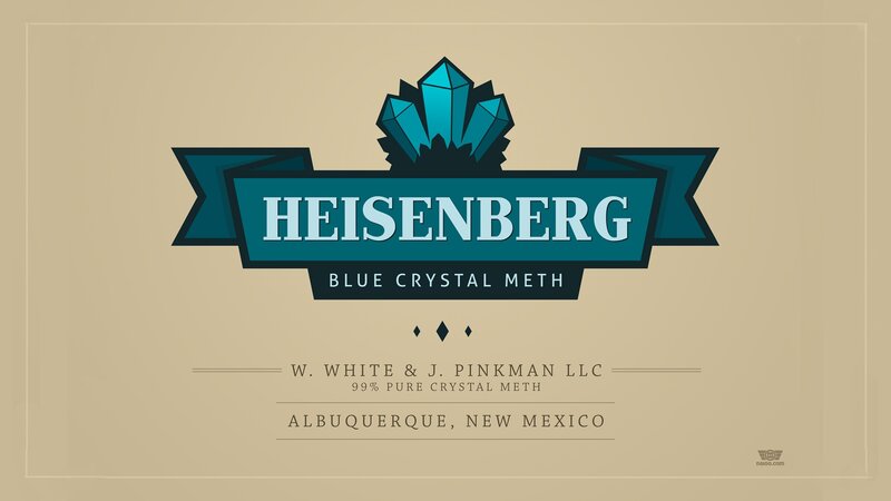 Blue Crystal Meth Logo — Teal