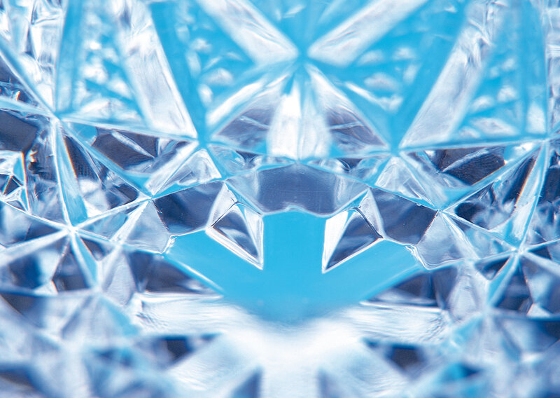 blue crystal pattern close-up