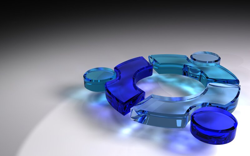 Blue Crystal Puzzle Pieces