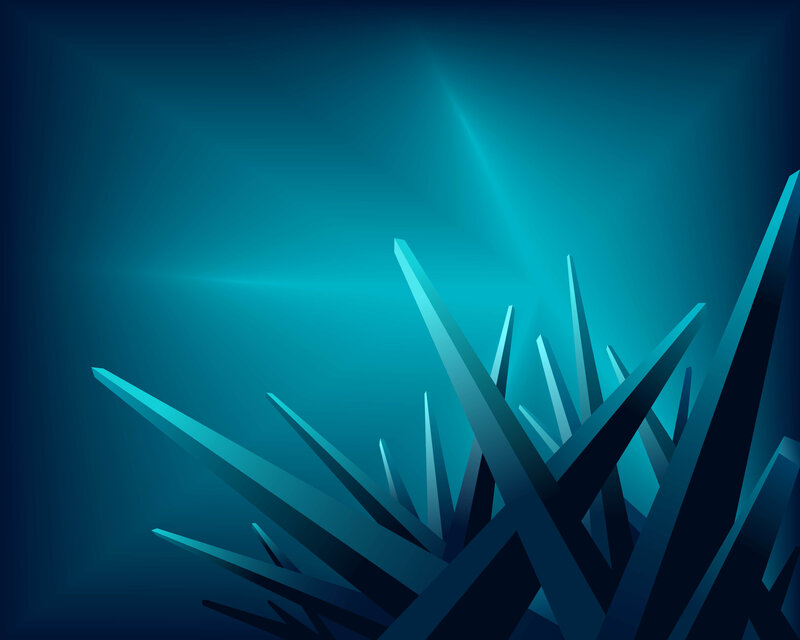 blue crystal spikes