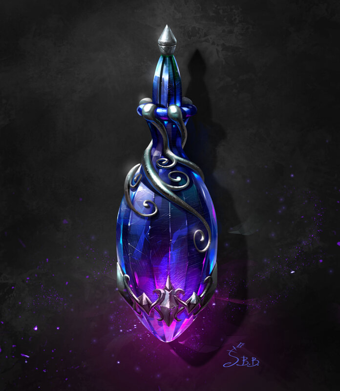 Blue Crystal Vial