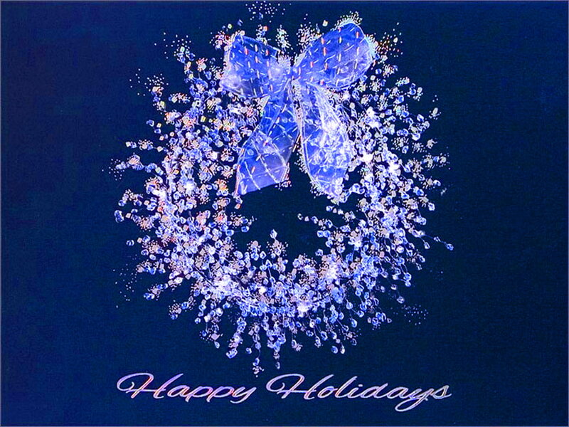 Blue Crystal Wreath