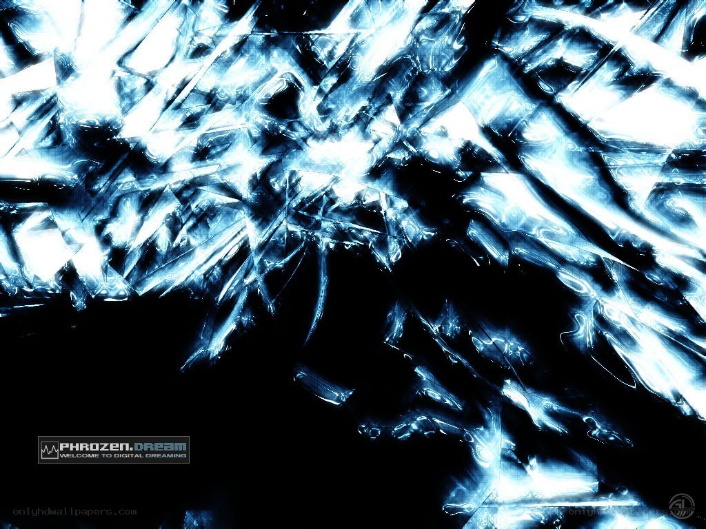 blue crystalline abstract pattern