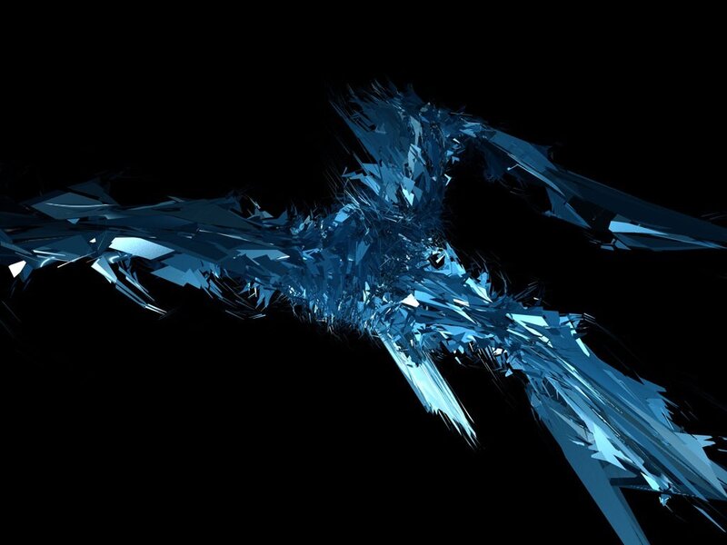 Blue Crystalline Bird — Dramatic