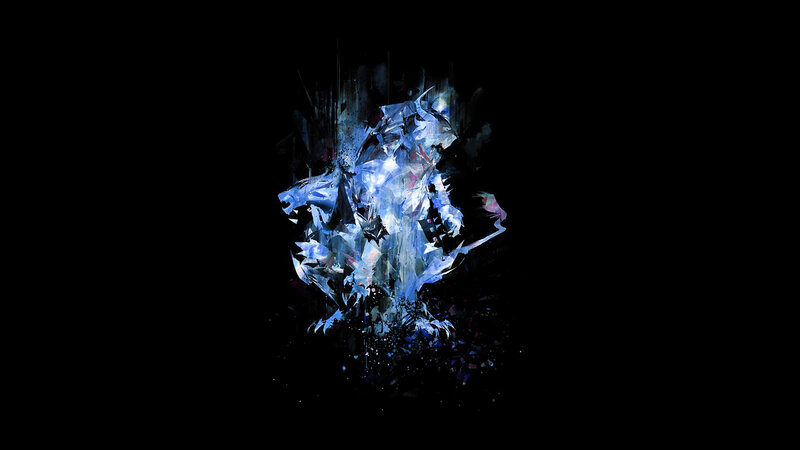 blue crystalline explosion