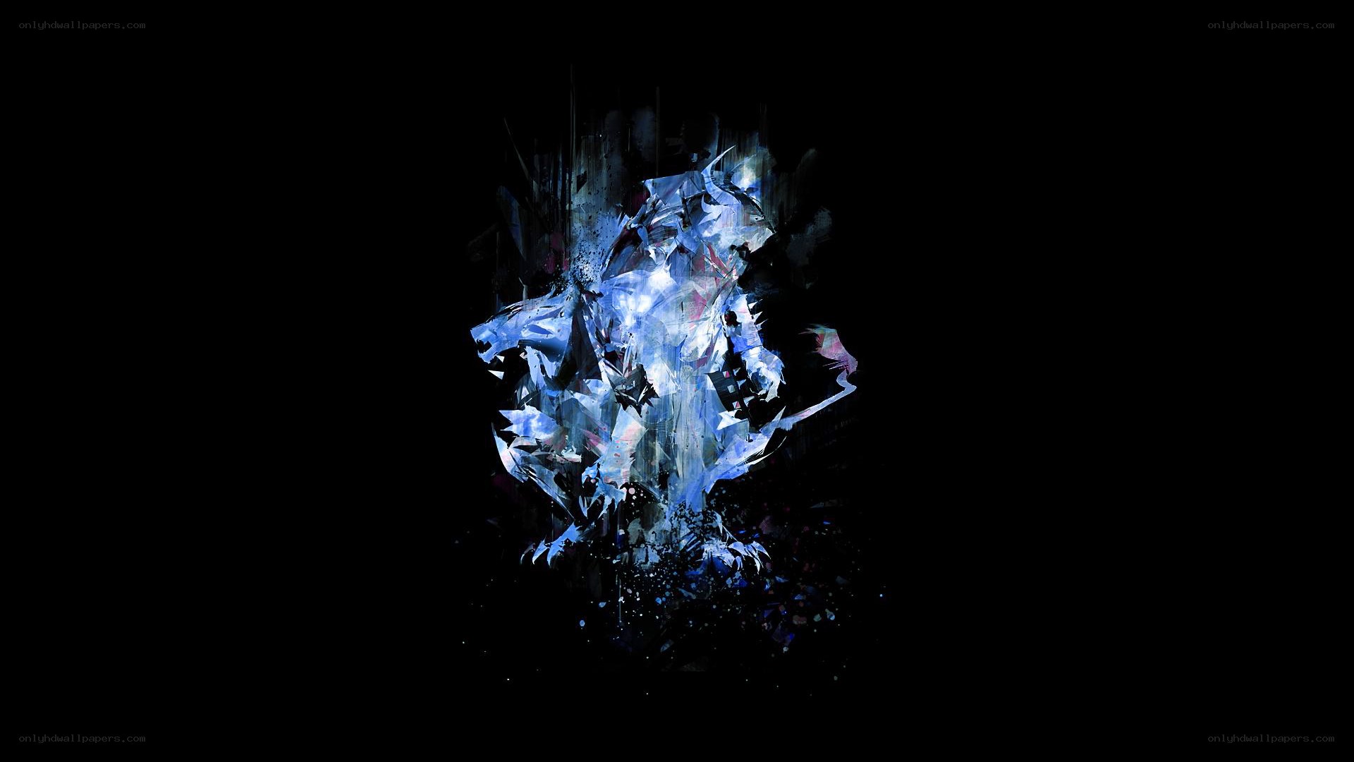 blue crystalline explosion