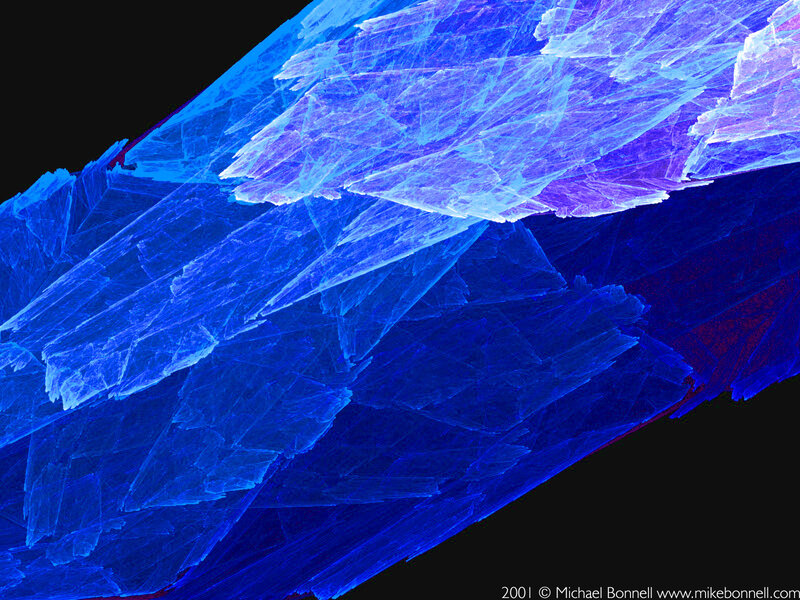 blue crystalline fractal structure
