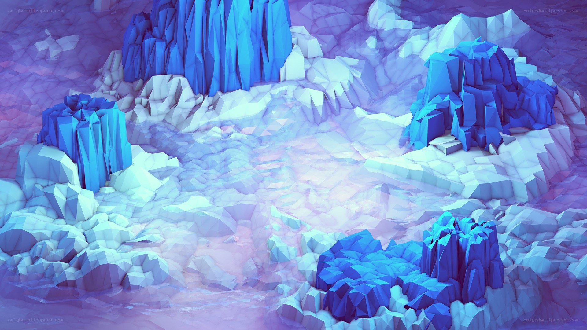 blue crystalline landscape