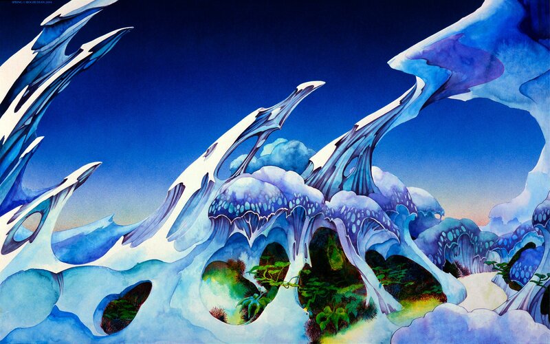 Blue Crystalline Landscape — Dreamy