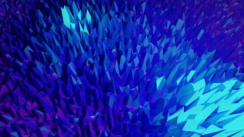 Blue Crystalline Spikes — Abstract